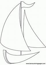 Coloring Pages Yacht Colouring Yachts Color Simple Boat Sailboat  sketch template