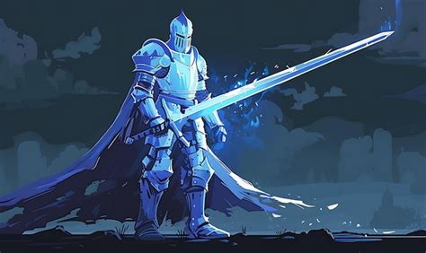 Premium Photo | Character of Legendary Knight in Shining Armor Wielding a Legendary Sword ...