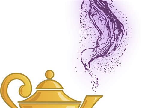 Download Genie Lamp Clipart Drawing Genie - Aladdin Pic Png Black PNG Image with No Background ...