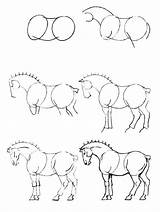 Online coloring Pages Coloring Page How To draw A Horse An  sketch template