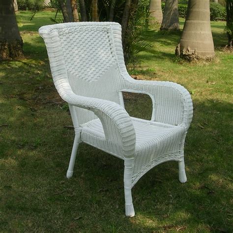 Resin Wicker/Aluminum Dining Chair - White - Walmart.com - Walmart.com