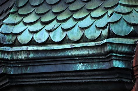 oxidized copper 2 | Copper roof, Copper decor, Fibreglass roof