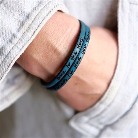 Personalised Real Leather Double Strap Bracelet By Gracie Collins | notonthehighstreet.com