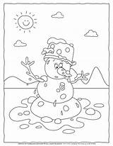 Melted Snowman Coloring Page Templates  TPT sketch template