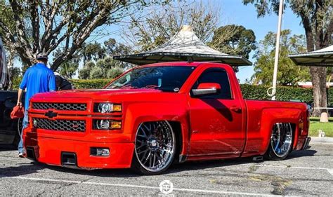 Custom Red Chevy Truck