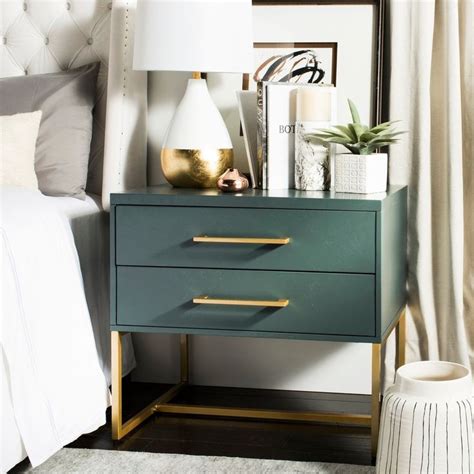 Safavieh Estelle Teal Nightstand - 29.5" x 20" x 27", Blue in 2020 ...