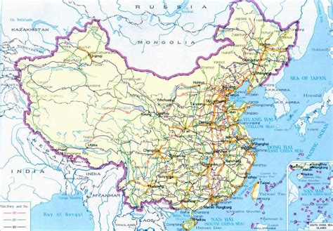 Detailed road map of China. China detailed road map | Vidiani.com ...