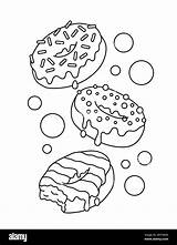 Cute Floating Donut Coloring Page Stock Vector Image & Art  Alamy sketch template