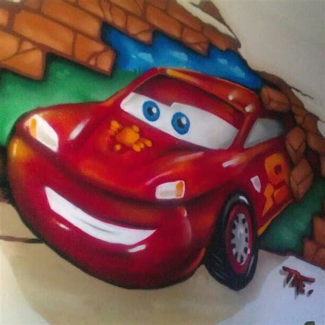 My nephew Tae's new #LightningMcqueen bedroom wall. #Handm… | Flickr