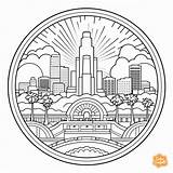 Los Angeles Coloring Page For Kids  Free Printable sketch template
