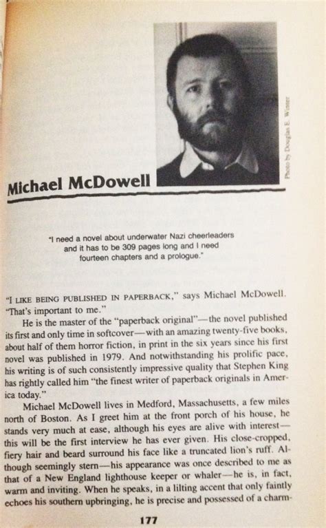 Too Much Horror Fiction: Michael McDowell Interview, 1985