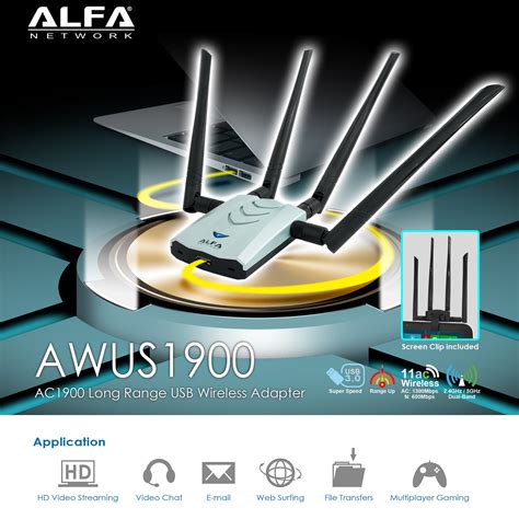 Buy Alfa Network AWUS1900 802.11ac Ultra speed USB adapter Online at desertcart INDIA