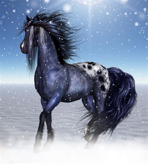 Fantasy Equine Art, Winter Horse Free Stock Photo - Public Domain Pictures