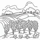 Free Vineyard Coloring Pages – Corner sketch template