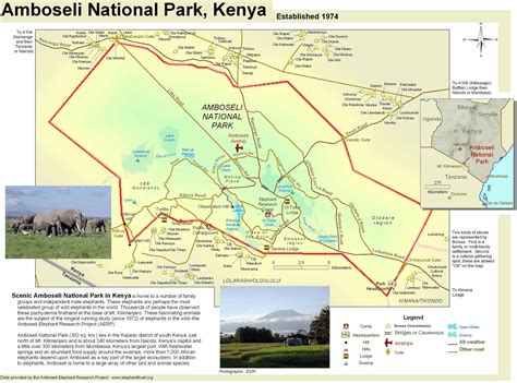 Amboseli National Park Map - Amboseli National Park Kenya • mappery