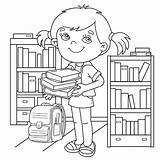 Library Coloring Pages sketch template