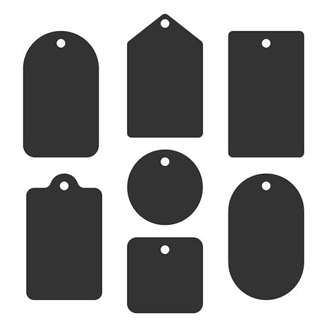 Premium Vector | A set of labels of various shapes vector silhouette of ...