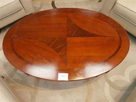Oval Wood Coffee Table at The Missing Piece