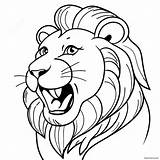 Realistic Lion Roaring Coloring Page 8311 7006 sketch template