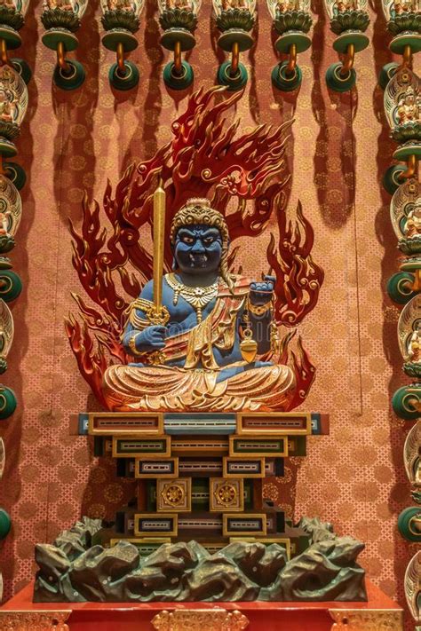 Closeup of Acala Statue in Buddha Tooth Relic Temple, Singapore Editorial Stock Photo - Image of ...