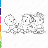 Twin Baby Coloring Pages sketch template