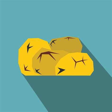 Gold nuggets flat icon 14208691 Vector Art at Vecteezy