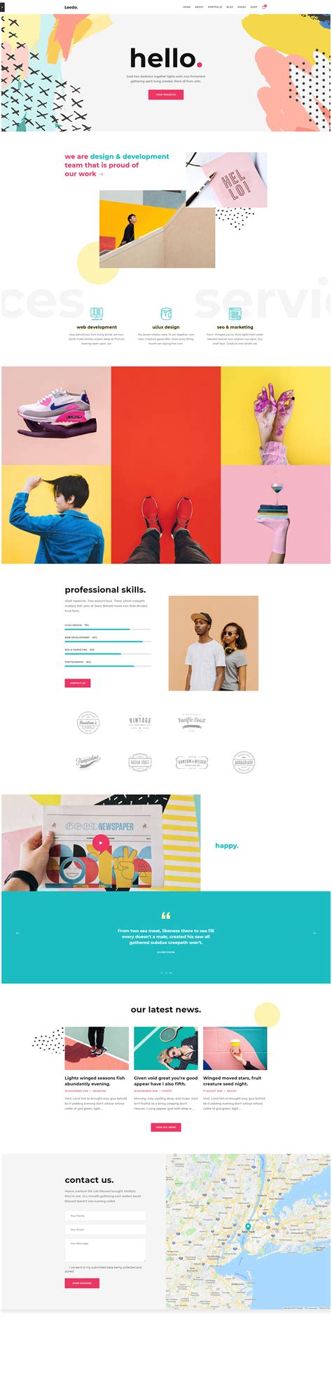 COLORFUL & CREATIVE PORTFOLIO WordPress Website Design on Behance