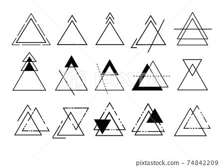 Triangle design simple tattoo design - Stock Illustration [74842209] - PIXTA