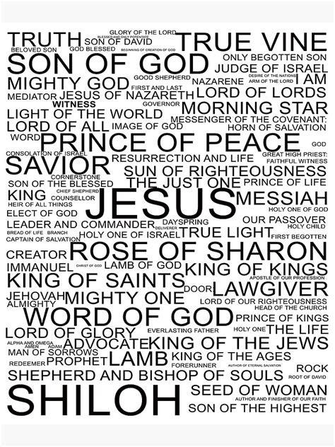 "All the names of Jesus-Christ" Photographic Print for Sale by ...