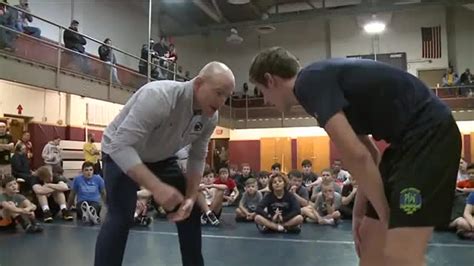 Cael Sanderson wrestling clinic | wnep.com