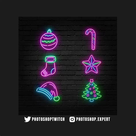 Neon Christmas Emotes, Stream Decoration Twitch , Youtube, Discord ...