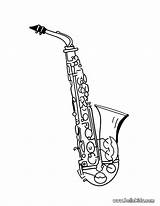 Saxophone coloring pages  Hellokidscom sketch template