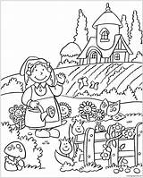 The Beautiful Flower Garden Coloring Page  Free Printable Pages sketch template