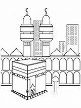 Islam Kaaba In Mosque sketch template