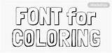Coloring Book Font Pages sketch template