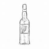 Jack Daniels Bottle Outline sketch template