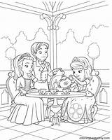 Printable Princess Tea Party Coloring Pages sketch template