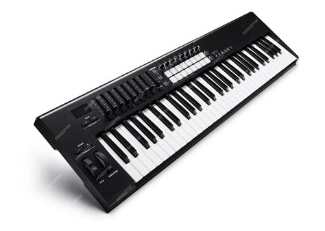 Premium Photo | Electronic synthesizer piano isolated on white with ...