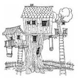 Tree House Coloring Pages  Free & Printable sketch template
