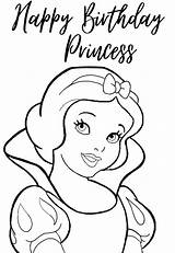 11 Beautiful Princess Birthday Coloring Pages & Cards Free  sketch template