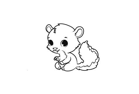 Chinchilla Cartoon Character Coloring Page - Free Printable Coloring Pages