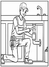 Plumber Coloring Page Supercoloringcom Sketch sketch template