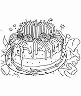 Cake coloring Page Birthday cake For Kids And Adults  sketch template