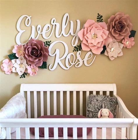 Cutout Name Signs - Two Names - girly happy nursery decor Rose Nursery, Baby Bedroom, Baby Room ...