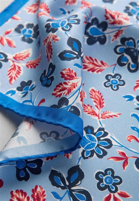 Light blue silk flower clutch bag – Angelico