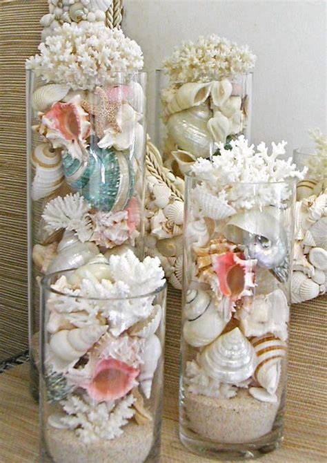 Beach Decor Seashells, Coral and Starfish Arrangements 8, 10 and 12 ...