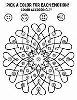 Color By Code  Emotions Social Work With Amber TPT sketch template