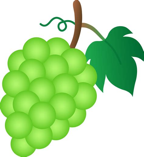 Bunch of Green Grapes - Free Clip Art