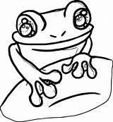 Waiting Realistic Frog Coloring Page  Wecoloringpagecom sketch template
