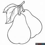 Pears Coloring Page  Easy Drawing Guides sketch template